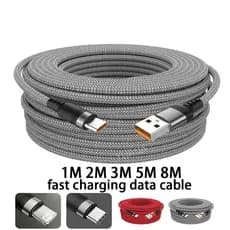 Cabo de Carregamento Rápido USB Tipo C para, Cabo Micro USB para LIGHTNING, Cabo de Carregamento Extensor para 1