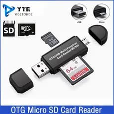 Leitor de Cartão Micro SD OTG YIGETOHDE USB 2.0, Adaptador de Cartão Micro SD USB 2.0, Leitor de Cartão de Memória Intel