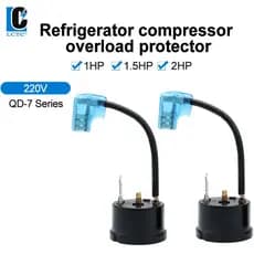 Relé de Partida para Refrigerador LCTC 1P 1.5P 2P, Relé de Sobrecarga e Protetor Térmico para Compressor de Geladeira co