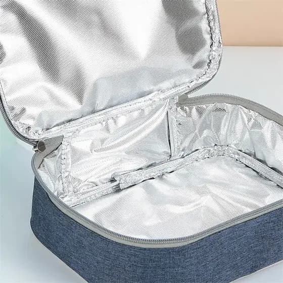 Bolsa Térmica Portátil com Pacote de Gelo, Caixa de Almoço Isolante, Pacote Térmico para Alimentos, Bolsa de Piquenique