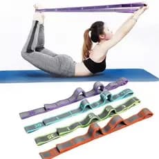 Faixa de Resistência Profissional para Fitness com Múltiplas Alças, Corda de Látex para Exercícios, Banda de Tensão para