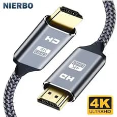 NIERBO HDMI Cable 2.0 4K Cable for PS4 PS3 Xbox Fire TV Stick Blue Ray Player HDR High Speed Ethernet 4K 60Hz Male 3FT 6