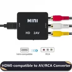 HDMI-compatible to RCA Converter AV/CVBS L/R Audio Video Set Top Box Up Scaler 1080P MINI HD2AV Support NTSC PAL Output