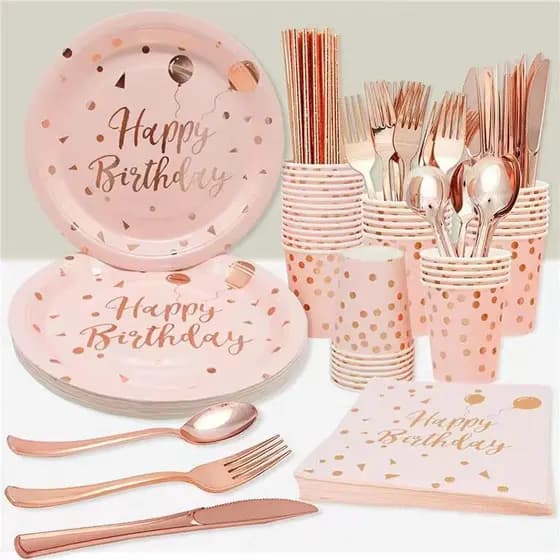 Pratos de papel descartáveis para festa de aniversário, utensílios de mesa, pratos para bolo, decoração de mesa de sobre