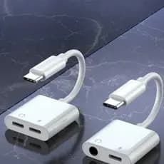 2-in-1 3 5mm To Type C Adapter Digital Headphone Converter Type-C To Type-C Converter Aux Cable Conversion