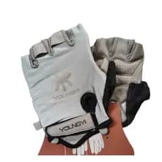 Caminhadas ao ar livre caminhadas protetor solar respirável alta elástica luvas de ciclismo Fitness meio dedo luvas home