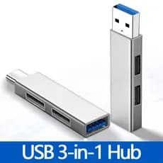 USB 3.0 3 Port USB Hub 2.0 Multi Type-C Ultra Slim Splitter Hub Use Power Adapter Multiple Expander USB 3.0 Hub for PC P