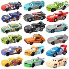 Brinquedos Originais da Pixar Cars: Faísca McQueen, Jackson Storm, Rei, Mater, Modelo de Carro em Metal Fundido 1