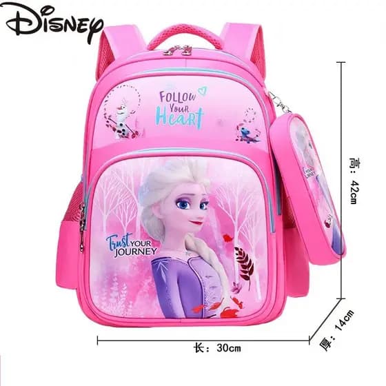 Mochila Escolar Frozen Elsa Anna para Meninas, Mochila Infantil para Escola Primária, Mochila Escolar para Crianç