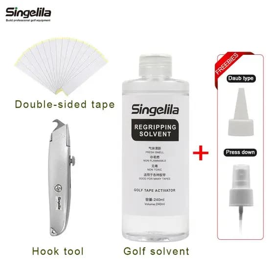 Kit de Substituição e Reparo de Empunhaduras de Taco de Golfe, Tiras de Fita, Ferramenta de Remoção de Empunhadura, Solv