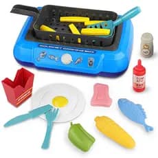 Kitchen Color-Changing Toys Food Gourmet Cooking Box Toy With Light 20PCS Simulation Playset Kitchen Accessories For Kid