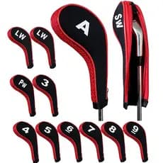 Conjunto de 12 Capas de Borracha Neoprene de para Cabeças de Tacos de Golfe, Proteção para Ferros e Putte