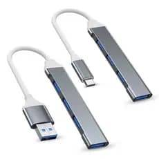 467 Adaptador USB para Celular e Computador, Divisor de Cabos Multifuncional com Quatro Saídas e Transmissão de Alta Vel