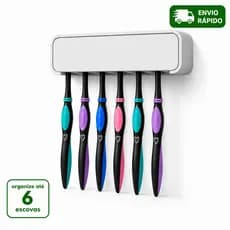 Porta Escova de Dentes de Parede Adesivo com Tampa Suporte Escovas de Dente Sem Furos Organizador Escovas Dente