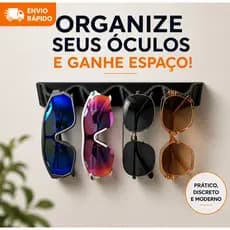 Suporte Organizador para 4 Óculos de Parede | Autoadesivo 3M | Sem Furos