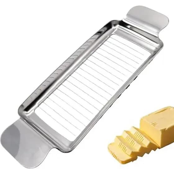 Queijo De Aço Inoxidável NOVANO & amp ; Fatiador De Manteiga | Alimentos Multiuso , Design De Alça Ergonômica , Corte Un