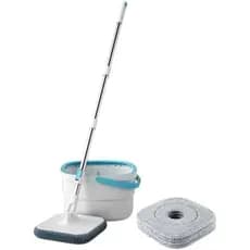 Conjunto De Esfregão E Balde Esfregonas De Microfibra De Aço Inoxidável Plano Reutilizável Preguiçoso Para Canto De Pare