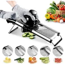 Fatiador De Alimentos Mandoline , Mandolina Ajustável Para Cozinha , Picador De Vegetais Bandolim De Aço Inoxidável Bata