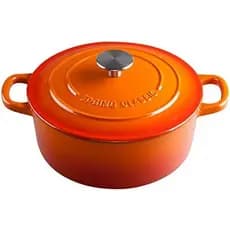 Panela De Forno Holandês De Ferro Fundido Esmaltado EDGING CASTING Com Tampa , 5.5 Quartos , Para Assar Pão , Cozinhar ,