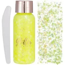 Gel De Glitter Corporal , Lantejoulas De Sereia Com Brilho Facial Robusto De Mardi Gras , De Cabelo Brilhante , Acessóri