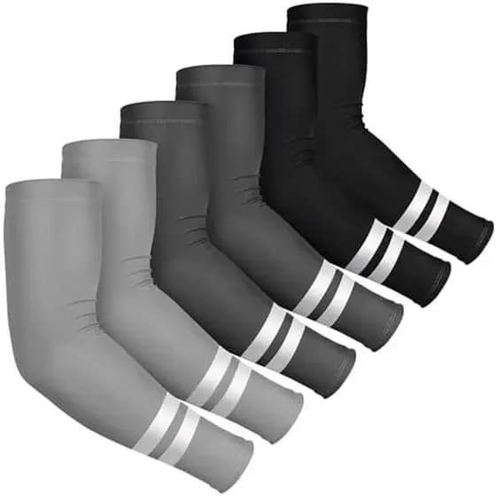 SATINIOR 6 Pares De Mangas De Braço Com Proteção Solar UV Para Homens E Mulheres , Compressão Reflexivas Resfriamento ,