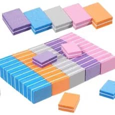Pacote Com 500 Mini Amortecedores Para Unhas , Bloco De Buffer De Dupla Face De Grão 100/180 A Granel , Acrílicas , Natu