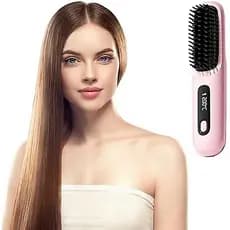 Escova Alisadora Portátil-Gobrush Pro , Escovas Alisadoras Portáteis Para Viagens (Pretas)
