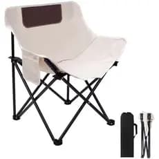 Cadeira Dobrável Portátil Para Sauna , Rápida Com Bolsa De Transporte E Cadeiras De Bolso Lateral Adultos Camping , Port