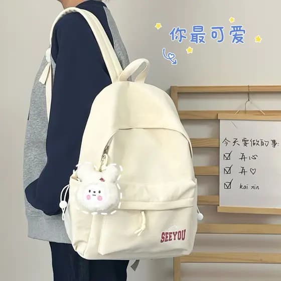 Mochila feminina de grande capacidade, mochila para estudantes do ensino médio, bolsa para laptop, mochila unissex CZG4