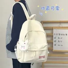 Mochila feminina de grande capacidade, mochila para estudantes do ensino médio, bolsa para laptop, mochila unissex CZG4