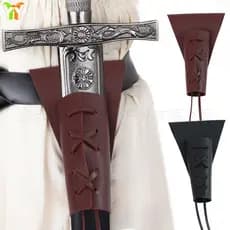 Cinto Medieval Ajustável em PU com Suporte Triangular para Espada, Acessórios de Cosplay e Fantasias Históricas 5DDG