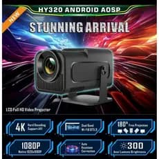 Estoque pronto Envio rápido Projetor de casa inteligente H320 Sistema Android WiFi Bluetooth 5.1 Tela de projeção sem fi