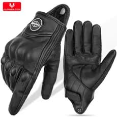 MOKOYAO Cross-Border Motocicleta Off-Road Ciclismo Luvas de Ciclismo de Couro Genuíno Homens Mulheres Toque Respirável