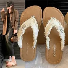 [Produtos prontos para entrega no mesmo dia] Chinelos franceses femininos para uso externo 2026 Novo estilo de verão com