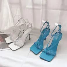 [Produtos prontos para entrega no mesmo dia] Salto alto feminino 2026 verão novo estilo bico quadrado All-Match salto ag