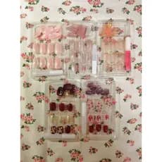 Usando kit de unhas Manicure peça de unhas kit de unhas falsas