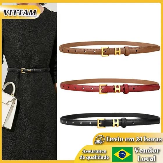 VITTA novo estilo cinto feminino cinto fino All-Match pequeno cinto decorativo vestido