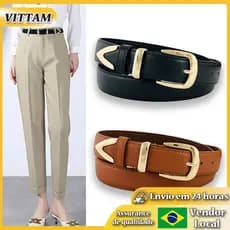 VITTA novo estilo senhoras cinto Retro ins estilo fivela dourada Jeans cinto estilo fino All-Match calças cinto feminino