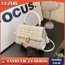 Bolsa feminina bolsa mensageiro portátil pequena bolsa quadrada All-Match bolsa de mão ombro bolsa feminina padrão de cr
