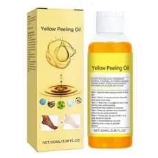Óleo Esfoliante Amarelo, Peeling Químico Esfoliante para Uso Doméstico em Mãos, Corpo e Pés, Óleo Esfoliante Extra Forte