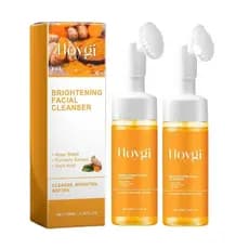 Limpador Facial de Cúrcuma, 2 Peças de Sabonete Facial Espumante, Limpador Espumante de Ácido de Cúrcuma para Todos os T