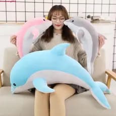 Brinquedos De Pelúcia De Golfinho TIANCHUANG , Brinquedo Macio E Fofo , Travesseiro De Sofá Adorável De Vida Marinha De