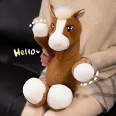 Realista Pendurado Perna Longa Cavalo Boneca De Pelúcia Grande Olho Brinquedo Macio Fofinho Crianças Presente Aniversári