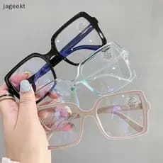 [jageekt] Óculos Femininos Anti-Luz Azul , Vintage Grandes Para Computador , Armação Completa , Transparente , Proteção