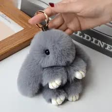 Chaveiro Joelho Anel Fofo Bola de Pêlo Real Urso de Pelúcia Produto Mais Vendido