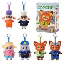 15cm Zootopia Pelúcia Surpresa Blind Box Judy Hopps Nick Wilde Dawn Bellwether Chaveiro Presente