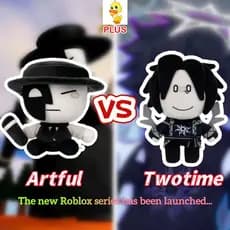 PLUS ✨ Brinquedo Roblox Forsaken Boneca Divertida Die of Death Artful Novo Dois Tempos Brinquedos De Pelúcia Foraken Plu