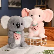 Desenho Animado Pequeno Animal Pinguim Corgi Urso Elefante Brinquedo De Pelúcia Macio Boneca Pano Presente De Aniversári