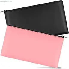 Bolsa de Dinheiro em Couro PU Shenda, Pequena Bolsa de Dinheiro Compacta em Couro, Envelope de Banco de 11 x 6 Polegadas