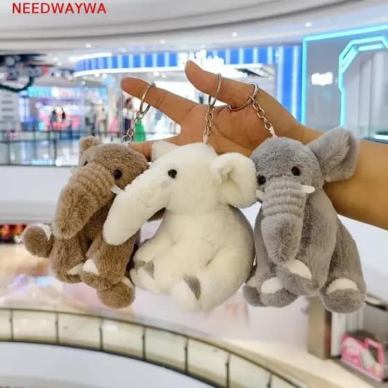 Chaveiro De Elefante NEEDWAYWA , Pelúcia Macio De Poliéster , Pingente Portátil De Bolsa Animal De Várias Cores